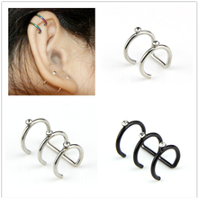 New Arrival Fashion Stainless Steel Nose Rings Studs Fake Septum Piercing Crystal Nose Hoop Ear Rings&Studs Body Jewelry 2024 - buy cheap