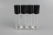Dhl free 200 2. 10ml rolo de vidro transparente e grosso em óleo essencial vazio frasco de perfume 10cc em aço inoxidável 2024 - compre barato