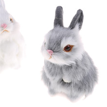 Mini coelho de pelúcia artificial, brinquedo fofo de coelho pequeno com moldura para presente de aniversário de crianças, brinquedos de simulação de brinquedo de bolso 2024 - compre barato