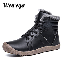 Weweya-botas de neve masculinas, sapatos quentes a prova d'água e antiderrapantes, calçado de trabalho, tamanho grande, 48, bota, unissex 2024 - compre barato