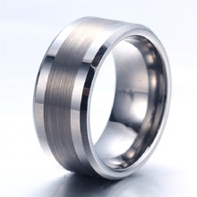 Soul Men Customize 12mm Silver Solid Tungsten Carbide Wedding Band Personalize Big Rings for Men Boy Free Laser 2024 - buy cheap