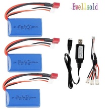 7.4v 1400mah bateria de lítio 25c 103052/carregador usb para wltoys A959-B A969-B A979-B K929-B rc carro 2024 - compre barato