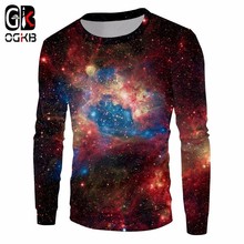 OGKB-Sudadera con estampado 3D de galaxia espacial para Hombre y mujer, suéter de manga larga con cuello redondo, estilo Harajuku, nuevo 2024 - compra barato