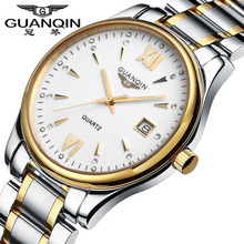 Top GUANQIN Luxury Brand Watch Full Steel Casual Watches Men Waterproof Fashion Quartz Watch Relogio Masculino Sports Wristwatch 2024 - buy cheap