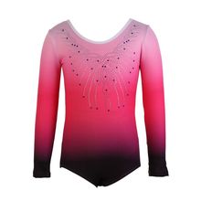 Girls Leotards Ballet Dress Ballerina Ballet Leotards Gymnastics Long Sleeve Gradient Color Costumes Dance Wear Costumes1 2024 - buy cheap