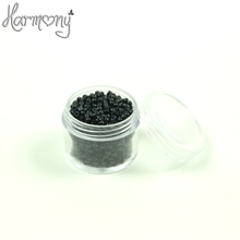 Free shipping!! 1000 pcs 1# black silicone nano beads Copper Nano Rings with Silicone lined 2024 - buy cheap