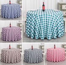 8 Colours Checked Plaid Pattern Table Cloth Jacquard Table Cover Polyester Table Linen For Wedding Decoration Party Hotel Show 2024 - buy cheap