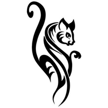 7.8*15.2CM Tribal Cat Car Window Decor Vinyl Decal Sticker Creative Classic Motorcycle Car Stickers C6-0290 2024 - buy cheap