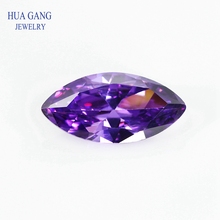 5A Purple Marquise Shape Brilliant Cut CZ Stone Synthetic Gems Cubic Zirconia For Jewelry Size 1.5x3~10x20mm Free Shipping 2024 - buy cheap