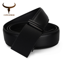 COWATHER fashion men belt top cow genuine leather automatic buckle belts for men causal design cowhide male strap free shipping 2024 - buy cheap