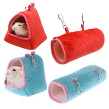 Hamster gaiola hamster hammock cobaia dormir cama inverno quente pequena casa de animais 2024 - compre barato