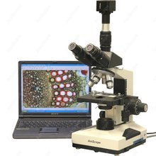 Clinic Veterinary Trinocular Microscope--AmScope Supplies 40X-2000X Lab Clinic Veterinary Trinocular Microscope with 3MP Camera 2024 - buy cheap