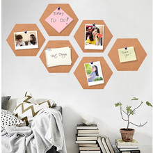 Láminas de corcho hexagonales autoadhesivas para pared de fotos, tapete artesanal, artesanía, 30x26cm, duradero y resistente, 1 unidad 2024 - compra barato