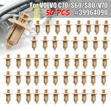 10Pc/50Pcs Plastic Rivet Trim Panel Fastener Clips Door Beige For VOLVO C70 S60 S80 V70 #39964090 Auto Fastener & Clip Brand new 2024 - buy cheap