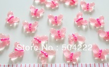 set of 250 pcs Clear Pinky Resin kawaii butterfly cabochons 20x15mm free shipping 2024 - buy cheap
