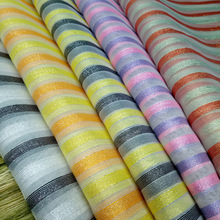 organza metallic fabric organdy thin tulle with jacquard shiny stripped Craft cloth material decoration fabric 1 Meter 2024 - buy cheap