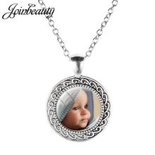 JOINBEAUTY-Colgante con foto de cristal para miembros de la familia, Collar personalizado con foto de su bebé, niño, mamá, papá, regalo NA01, 18MM 2024 - compra barato