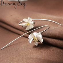 Fashion Jewelry Silver Color  Flower Earrings For Women Ladies Earrings Girls Party Gifts Pendientes Brincos 2024 - buy cheap