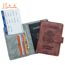 США коричневый Портативный Цвет смешивания пряжки Обложка для паспорта путешествия паспорта держатель встроенный Rfid Блокировка защиты личной информации 2024 - купить недорого