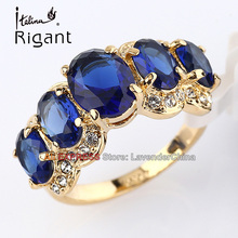 A1-R163 Italina Rigant Simulated Gemstone Fashion Band Ring CZ 18KGP Jewelry Size 5.5-10 2024 - buy cheap