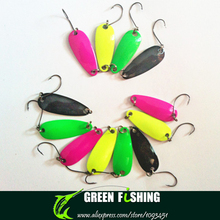 Free shipping 20pcs/Lot 2.4g fishing spinner spoon lure metal small spoon lure bait 2024 - buy cheap