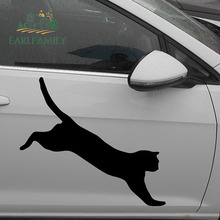 EARLFAMILY 65cm x 30cm Cat Jumping (one for Each Side) Car Sticker for Cars Side Door Truck Window Motorhome Camper Vinyl Decal 2024 - buy cheap