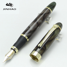 JINHAO X450 Broad 18KGP Nib Fountain Pen Green Marbled Stationery School&Office Writing Pen 2022 - buy cheap