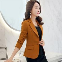 2018 autumn new slim chic suit female long sleeve casual temperament Korean version of small suit jacket short coat 2024 - buy cheap