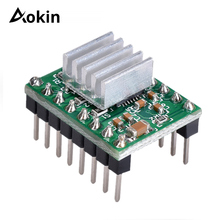 Aokin-controlador de Motor paso a paso Reprap A4988 con disipador de calor para impresora 3D Reprap Pololu, piezas de impresora 3d verde y azul 2024 - compra barato