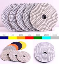 10pcs/set by grit Dry and wet polishing 5"(125mm) with 2.5mm  flexible diamond stone dry polishing pads for polishing discs 2024 - buy cheap