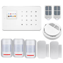 TFT Touch Wireless GSM Alarm System SIM Smart Home Burglar Security Alarm System Android ISO APP Control PIR infrared Detector 2024 - buy cheap