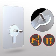 Clavos adhesivos de PVC para pared, gancho de pared antiadherente, duradero, transparente, fuerte, tornillo de pared, ganchos de pared para baño, 2 uds. 2024 - compra barato