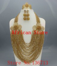 Moda de Nova Dubai Conjunto de Jóias Conjuntos De Jóias de Noiva Colar Apelativo Beads Africanos Jóias Set Frete Grátis SD141-4 2024 - compre barato