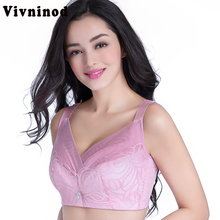 Thin Lace Big Size Wire Free Bra No Sponge Push Up Plus Size Bras for Women 44 46 48 50 115 110 105 100 C D DD E Bra Sujetadors 2024 - buy cheap