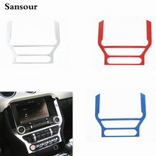 Sansour Car Interior Dashboard Panel Frame GPS Navigation Decoration Cover Trim Stickers For Ford Mustang 2015 Up Car Styling 2024 - buy cheap