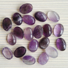 Cuentas de piedra de Cristal púrpura natural de 10x14mm, lote de 50 unidades, venta al por mayor 2024 - compra barato