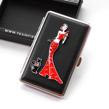 Personalized custom Leather Cigarette Cases Extended cigarettes can be put  Aluminum Cigarette Box 2024 - buy cheap