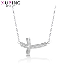 Xuping Fashion Elegant Rhodium Color Plated Cross Pendant Necklace for Women Jewelry Gift A00612977 2024 - buy cheap