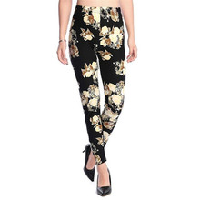 Indjxnd-calças legging com padrão floral para mulheres, calças elásticas, xadrez, moda feminina 2024 - compre barato