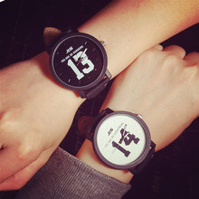 Fashion Lovers Men Women Leather Band Quartz Analog Wrist Watch Girl Wedding  Cute 2024 - buy cheap