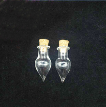 10pcs/lot water drop tear Wishing Bottle jar vial Pendants Perfume essential oil Cork Plug Glass Hand-Blown jewelry Necklace 2024 - buy cheap