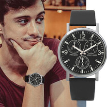 Reloj de lujo para hombre 2020 de moda reloj de cuarzo relojes con tres esferas azul correa de vidrio de negocios relojes reloj Masculino A3 2024 - compra barato