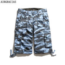 AIRGRACIAS 2017 Men's Shorts Military Camouflage Cargo Short Pants 100% Cotton Multi-Pockets Casual Cargo Shorts Pants Size 40 2024 - buy cheap