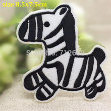 New arrival 10 pcs cute baby zebra Embroidered patches iron on cartoon Motif Applique KQ embroidery accessory 2024 - buy cheap