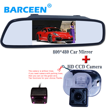 Parking Assistance, HD 4.3Color LCD Car Rearview Mirror +CCD Rear View Camera for Hyundai Verna Solaris Sedan /For Kia Forte 2024 - buy cheap