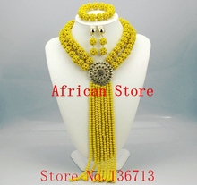 New African Wedding Beads Jewelry Set Nigerian Bridal Jewelry Sets Crystal Beads Statement Necklace 2015 Free Shipping BS201-3 2024 - buy cheap