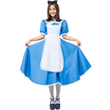 Алиса: безумие возвращается длинное платье костюмы Косплэй костюм для девочек женские официантка; Горничная фермы костюмы 2024 - купить недорого