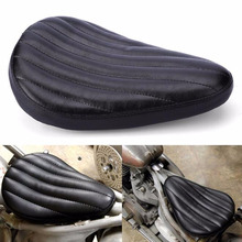 Motorcycle Black Tuk & Roll Leather Contoured Solo Seat Saddle Universal For Harley Honda Chopper Custom Bobber Sportster  XL 2024 - buy cheap