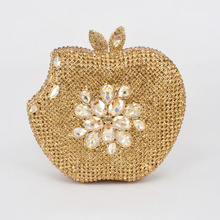 Stylish Apple Clutches Evening Bag Diamond Luxury Ladies Party Purse Lovely Banquet Bag Sacoche pochette 88274 2024 - buy cheap