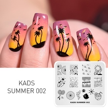 KADS Dolphin & Beach Design Stamping Plates Nail For Nail Art Image Stamp Stamping Stainless Steel DIY Template Print Nails 2024 - buy cheap